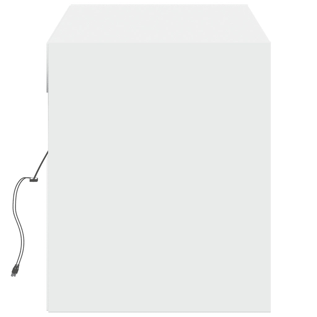 Mobile TV a Parete con Luci LED-Mobile TV a Muro Bianco 140x31x38 cm
