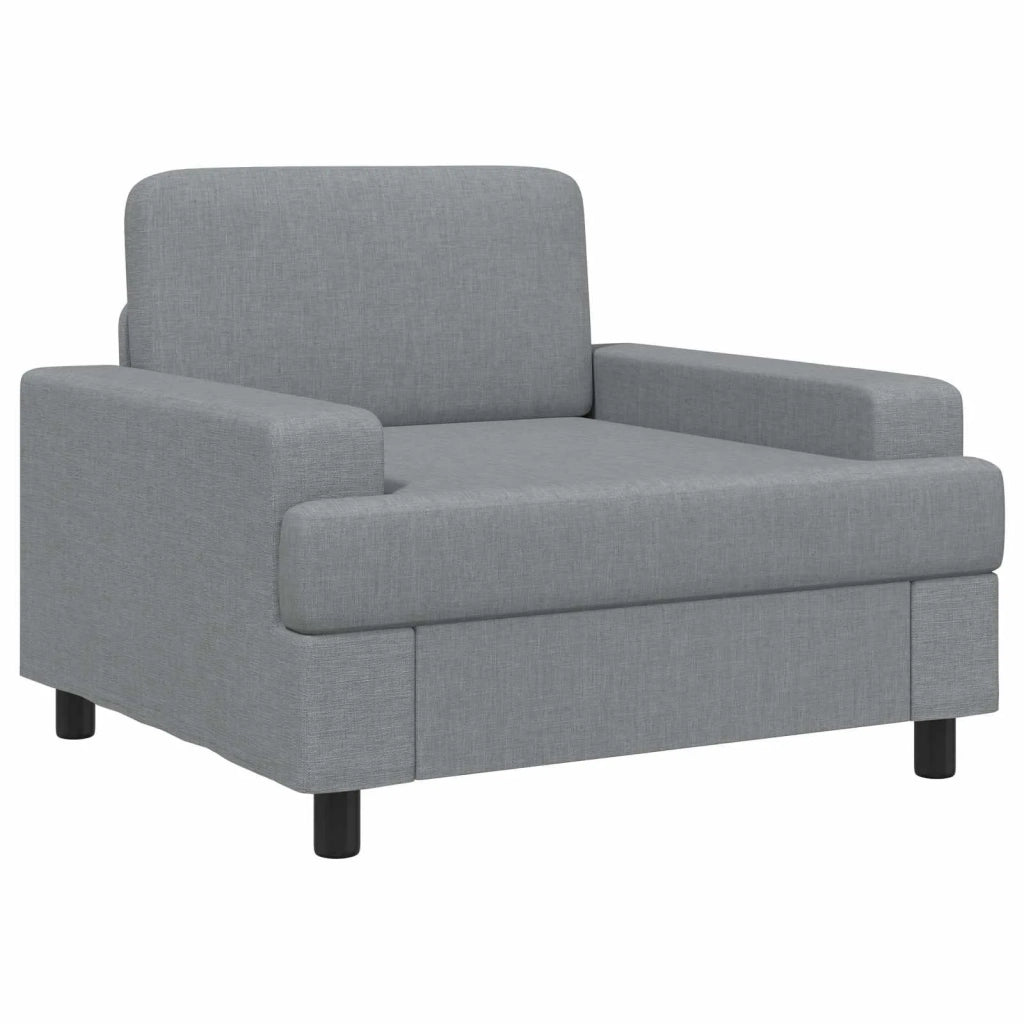 Poltrona Grigio Chiaro Tessuto 42043454