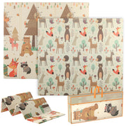 Tappeto per Bambini 0-6 Anni a Tema Foresta con Superficie Impermeabile in XPE Multicolore, 196x176x1.5 cm