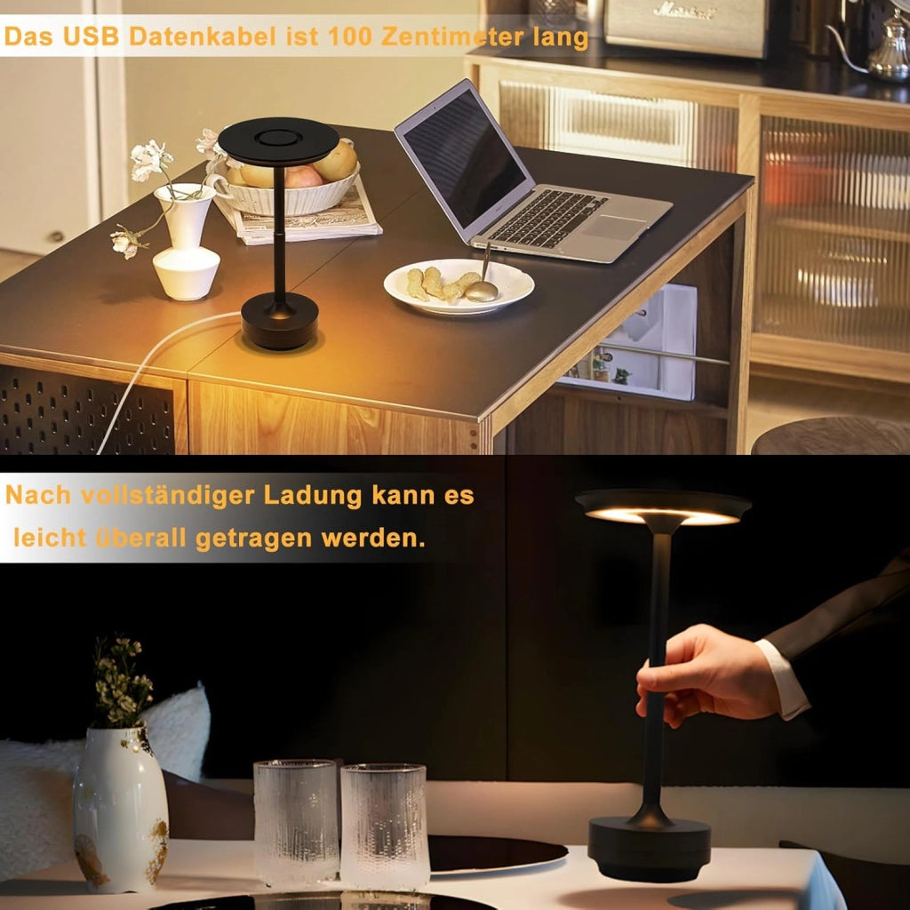 ZMH Lampada da tavolo LED wireless touch dimmerabile davanzale per soggiorno comodino