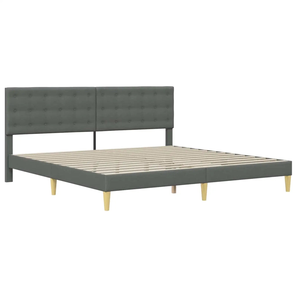 Struttura del letto Grigio Scuro 180 x 200 cm Tessuto 42027810