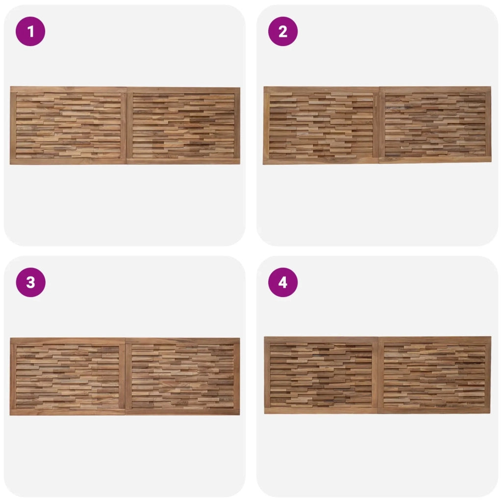 Testiera | Testata Naturale Legno di teak solido