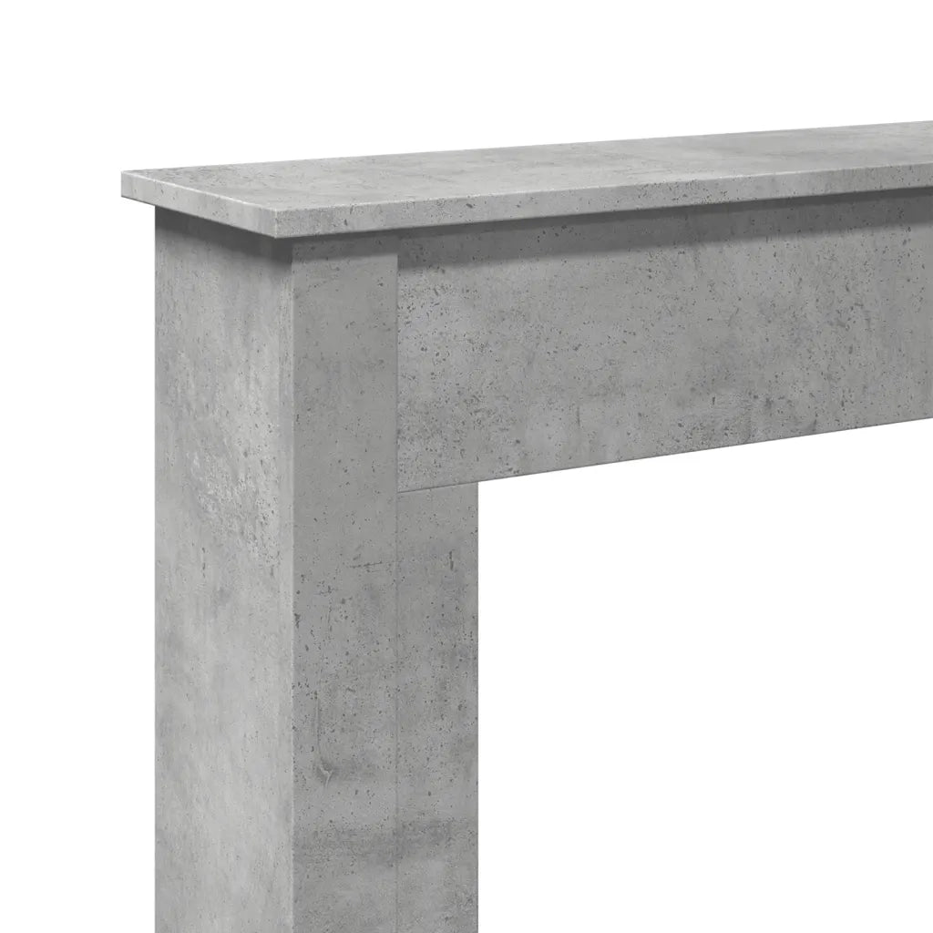 Cornice per Camino-Rivestimento per Camino Grigio Cemento 75x20x87,5 cm in Truciolato