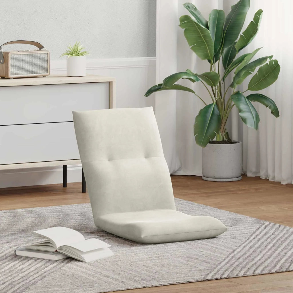 Sedia a pavimento regolabile Crema Velluto