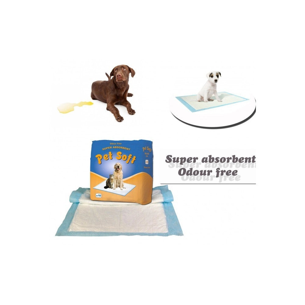 Trade Shop - X 10 Traverse Cani Tappeto Super Assorbente Cattura Odori Bisogni Animali -