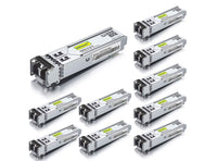 10Gtek 10 pcs 1G SFP SX LC Modulo Multimodale 1000Base-SX Mini Gbic Transceiver Compatibile per Cisco GLC-SX-MMD Meraki Ubiquiti TP-Link Mikrotik Netgear D-Link Zyxel Open Switch