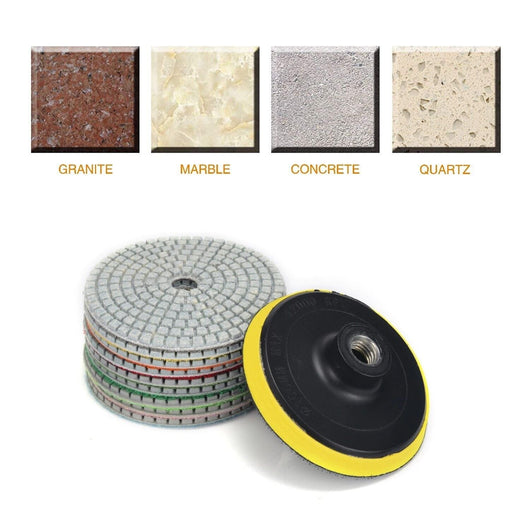 10PZ Disco 100mm per lucidatura lucidatura levigatura marmo granito Art. 07353