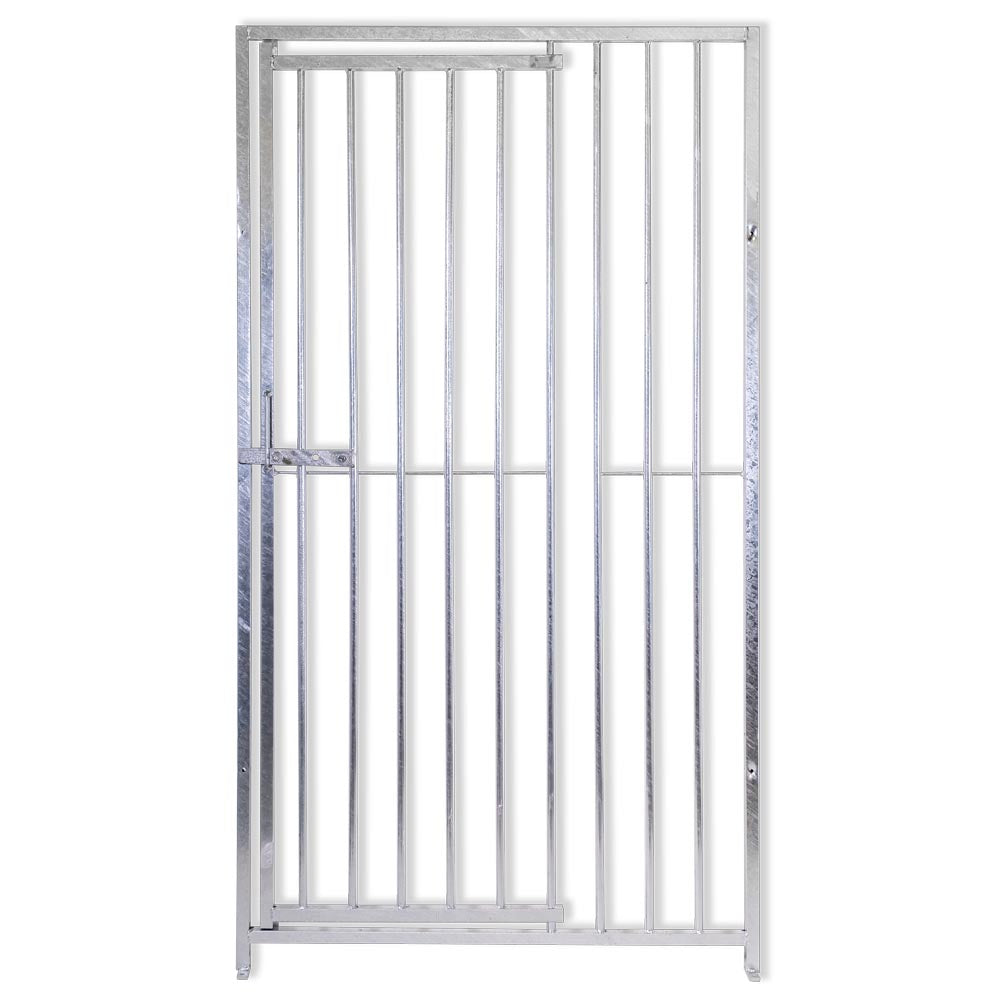 Pannello con porta tubolare per box cani con zincatura a caldo 100xh180 cm