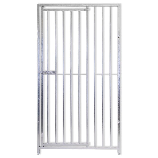 Pannello con porta tubolare per box cani con zincatura a caldo 100xh180 cm