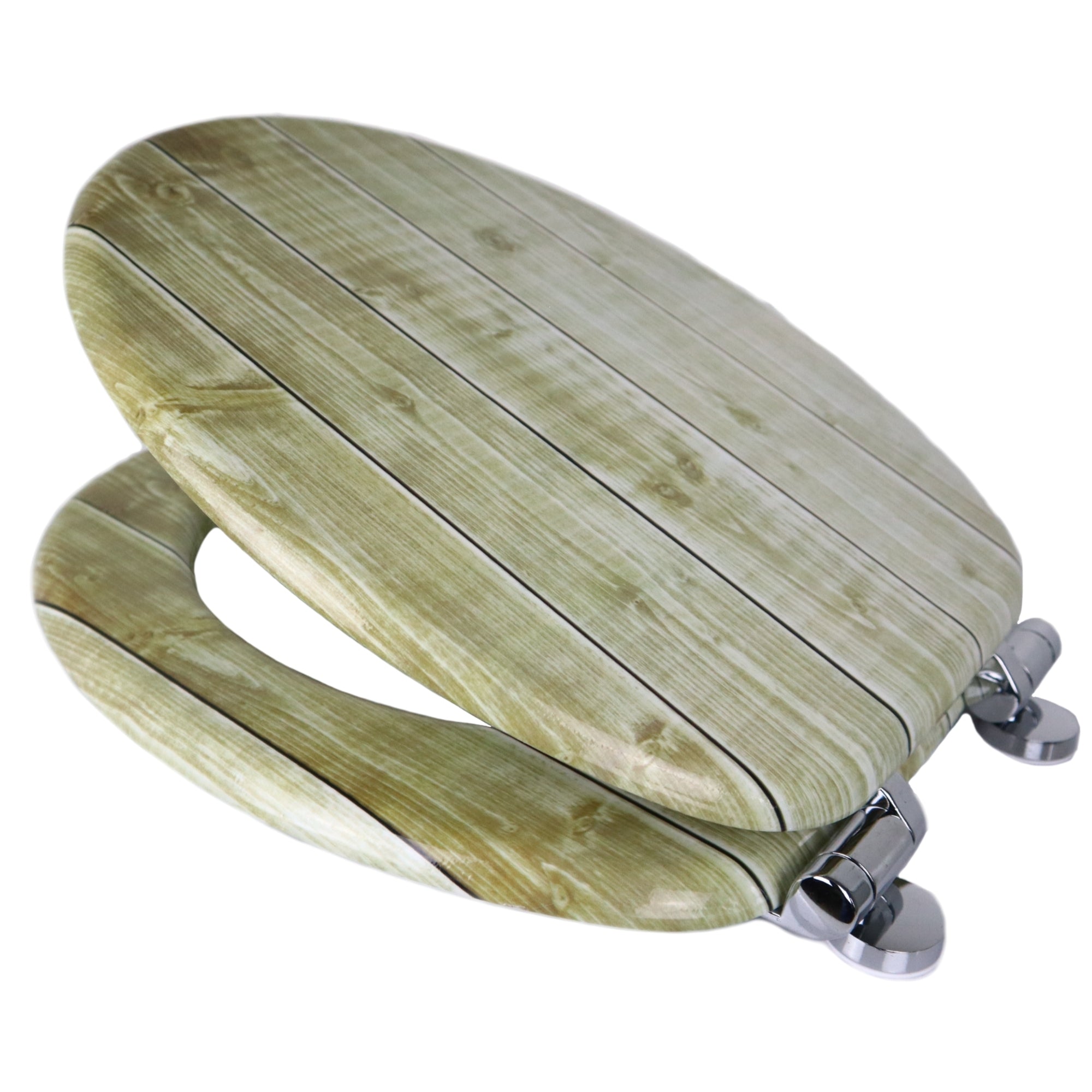 Sedile copri wc universale frizionato fantasia mdf chiusura rallentata *** fantasia wood, confezione 1