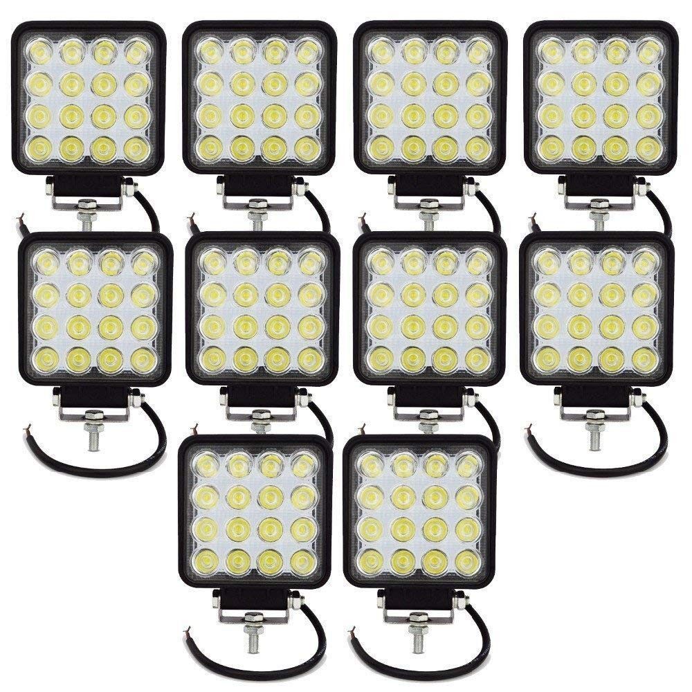 10X 48W LED LUCE FARO LAMPADA DA LAVORO FARETTO AUTO BARCA CAMION KLW SUV 12V