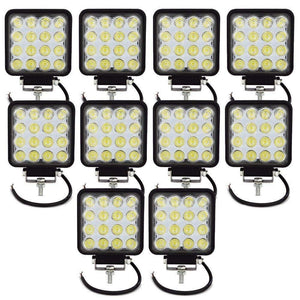 10X 48W LED LUCE FARO LAMPADA DA LAVORO FARETTO AUTO BARCA CAMION KLW SUV 12V