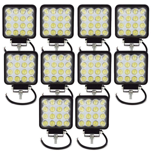 10X 48W LED LUCE FARO LAMPADA DA LAVORO FARETTO AUTO BARCA CAMION KLW SUV 12V
