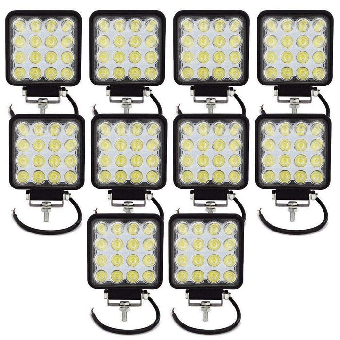 10X 48W LED LUCE FARO LAMPADA DA LAVORO FARETTO AUTO BARCA CAMION KLW SUV 12V