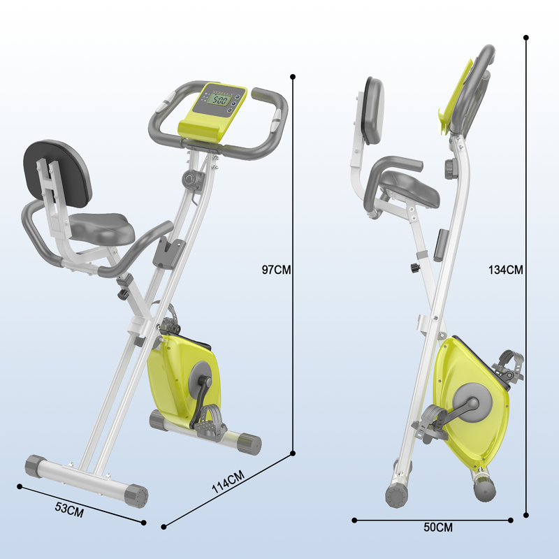Cyclette reclinabile con schienale - RATTANTREE - con 8 livelli di resistenza regolabili - Verde