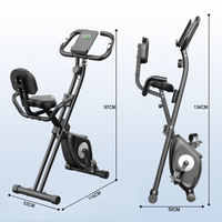 Cyclette reclinabile con schienale - RATTANTREE - con 8 livelli di resistenza regolabili - Nero