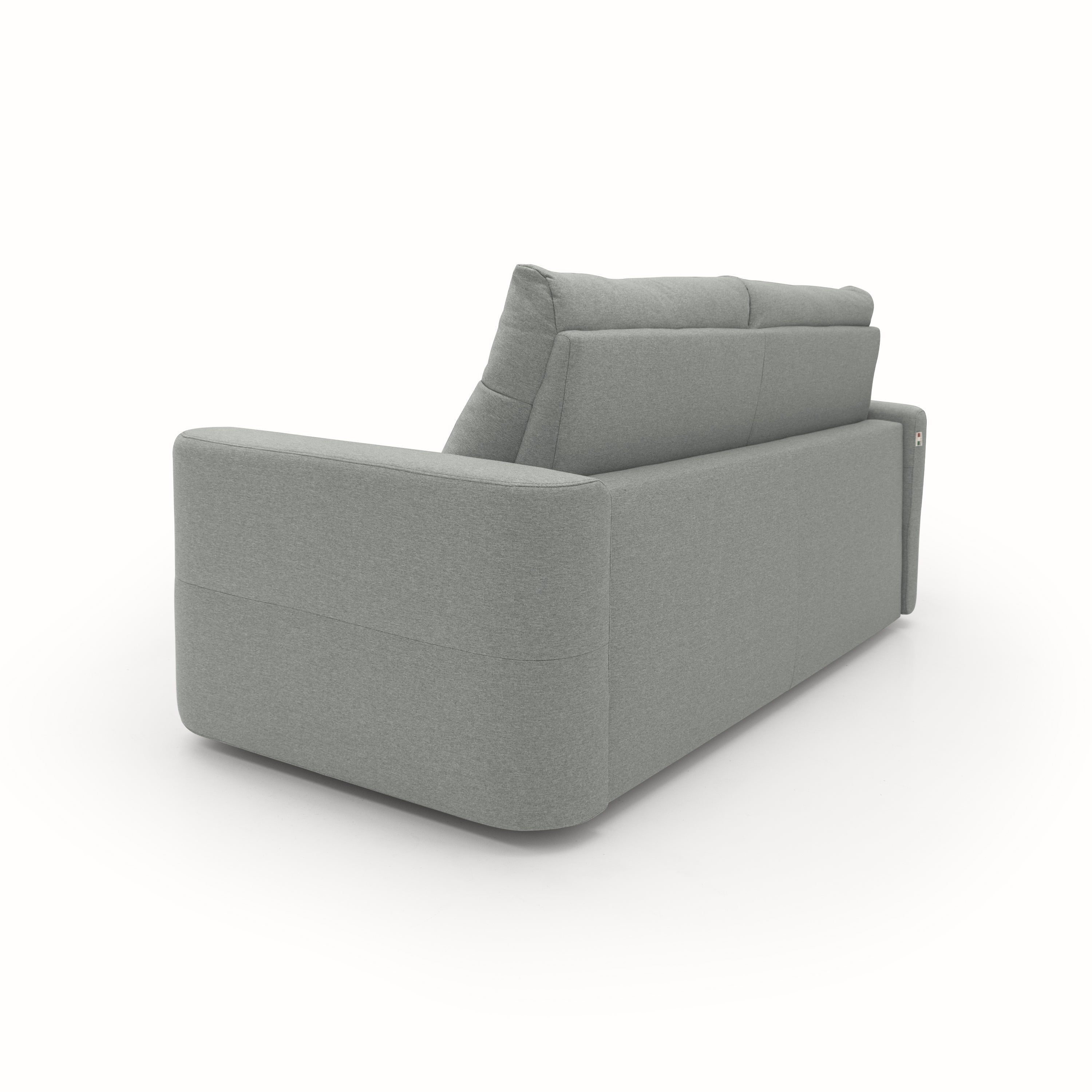 Cupido Divano letto con morbido schienale alto in tessuto impermeabile simil cotone T13 202 cm (mat. 140x197) grigio