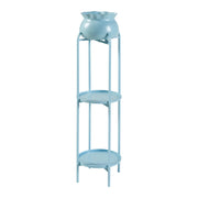 Portavasi in stile senza tempo 95 x 27 x 27 cm azzurro 03_0010341