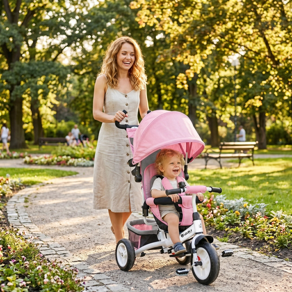 Triciclo Bambini con Portabottiglie ¨C Zephmum ¨C Rosa