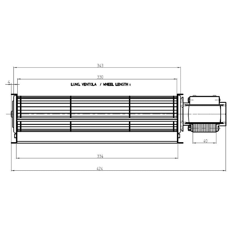 Ricambistufeapellet TANGENZIALE 330x40 TGA60/1 330/40 114205 114207