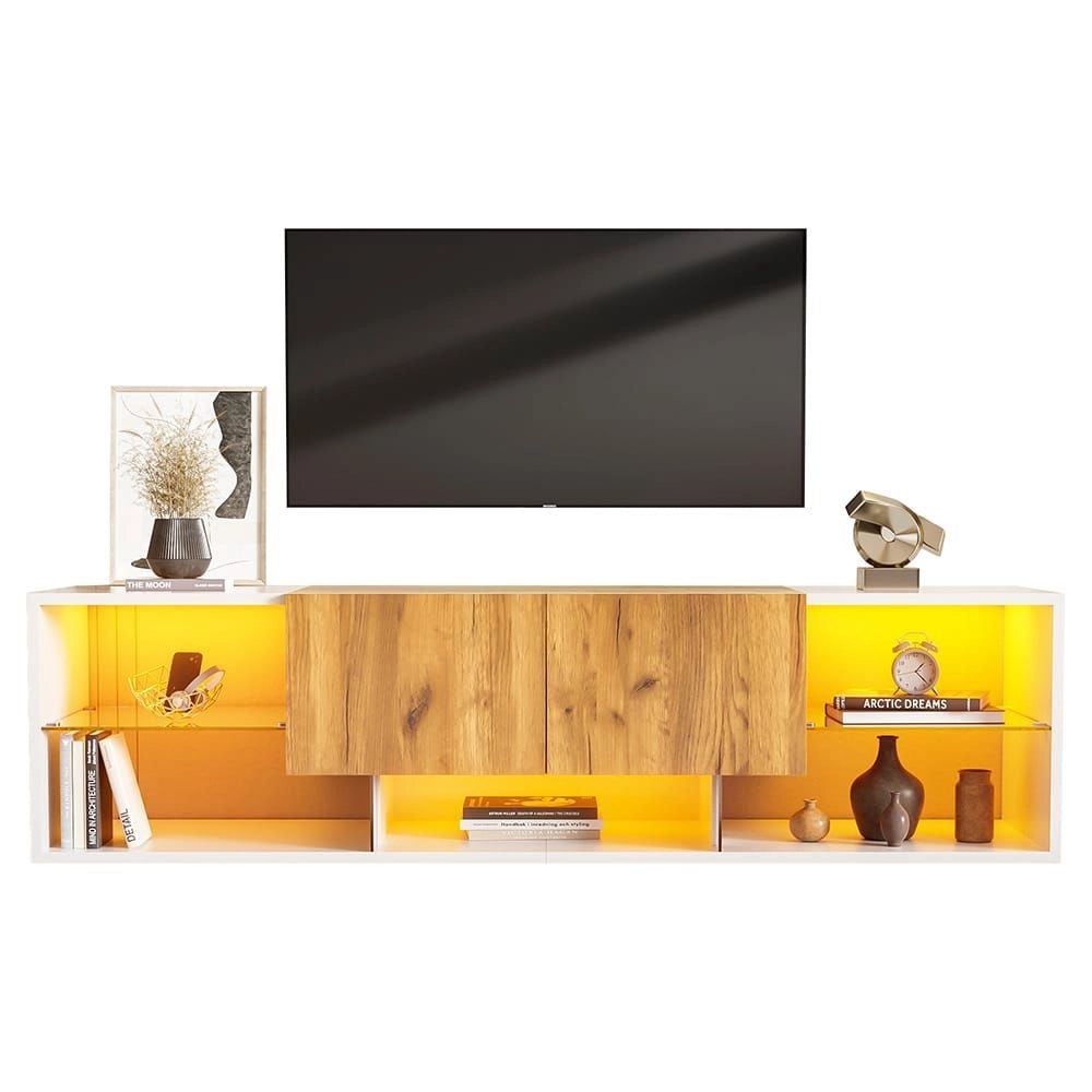Mobile TV 3 livelli - Xylo - Vetrine+2 cassetti per 70"