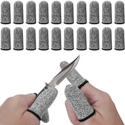20 pezzi di guanti per protezione delle dita anti taglio guanti per mano riparabili guanti per dita protezione contro tagli per cucina giardino lavoro (grigio)