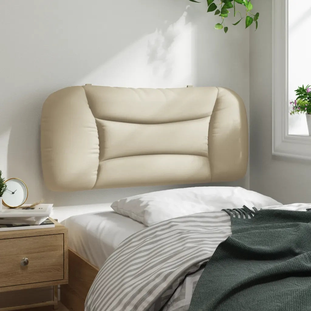Cuscino Testiera Hvar Crema 90 cm in Tessuto 374542