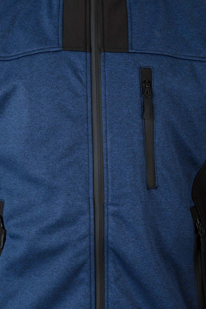 GIACCA SOFT SHELL BICOLORE - VELILLA L,BLU MÉLANGE/NERO