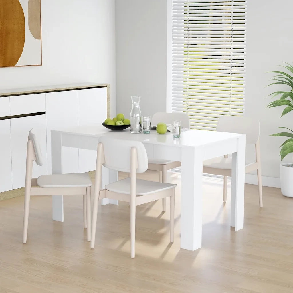 Tavolo da Pranzo | Tavolo da cucina Bianco 140x74,5x76 cm in Legno Multistrato