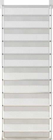 Sostegno Scarpe Appeso - Per Porta - Con Ganci in Metallo - Bianco - 56x21x151 cm