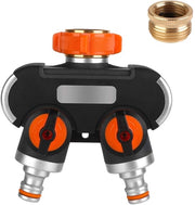 Distributore di acqua 2 vie - Connetti fino a 2 dispositivi - Uscite regolabili - Adattatore per irrigazione esterna - Sostenibile e salutare - Regolazione della portata d'acqua personalizzata - Distributore di acqua per giardino