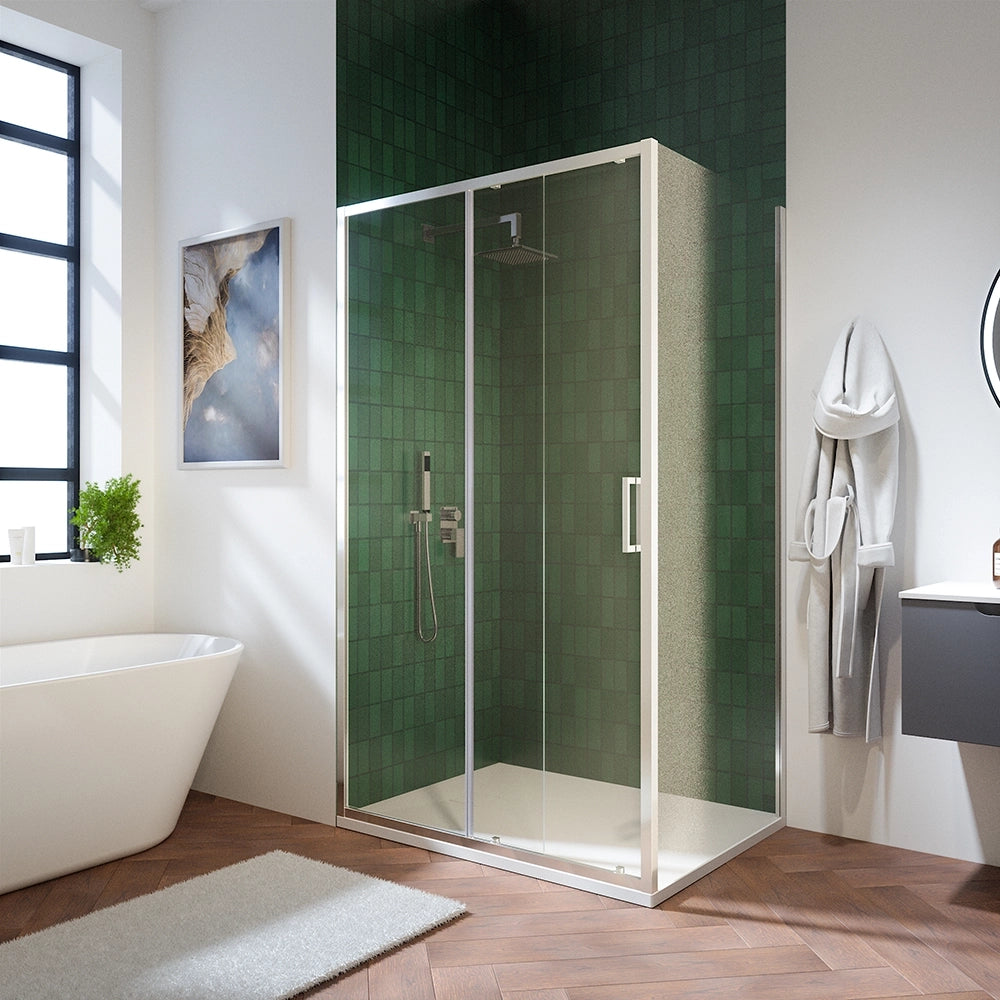 Box doccia 130x100 cm con apertura scorrevole vetro 6mm trasparente h195 cm | Aruba