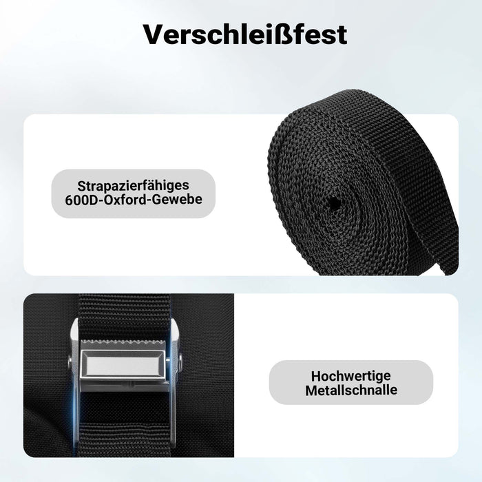 2x Barre portatutto per auto, barre morbide portapacchi universali, capacità 75 kg, per surf, kayak, sci