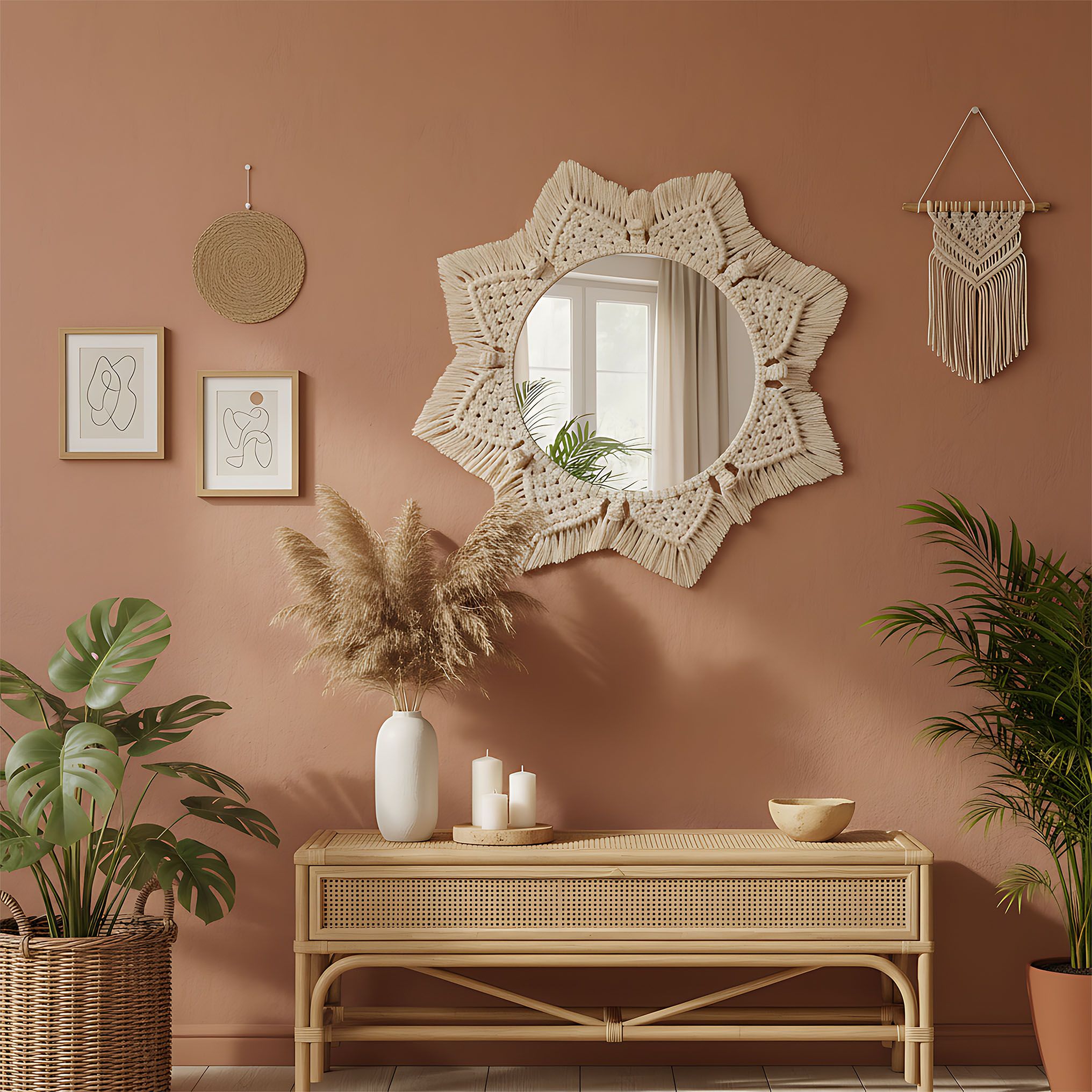 Specchio Da Parete Boho 53cm 322048