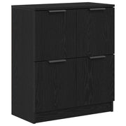 Credenza | Madia | Buffet da pranzo | Armadio da pranzo Rovere Nero 60 x 30 x 70 cm Legno multistrato