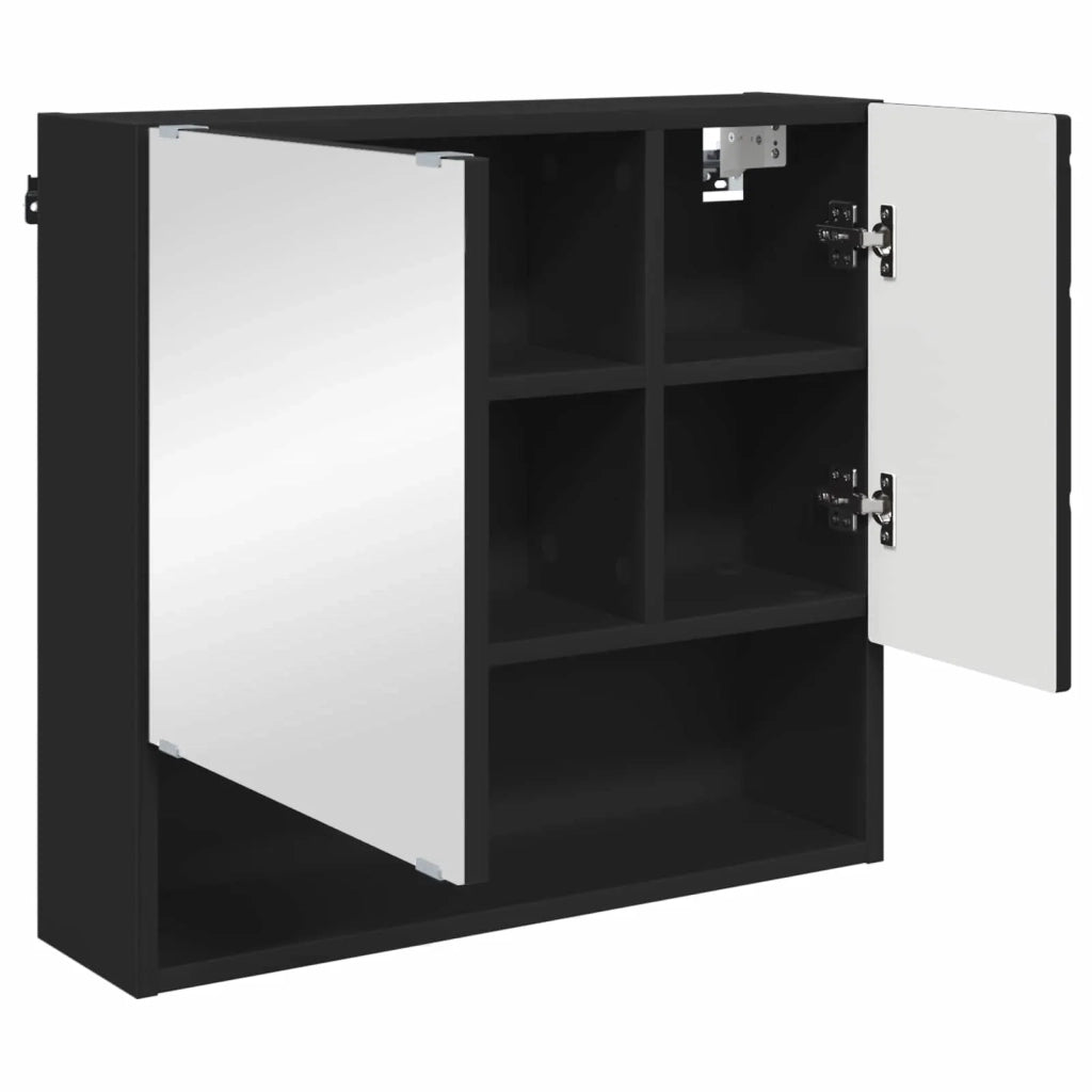 Mobiletto per specchio Nero 59 x 17 x 55 cm Legno multistrato 883365