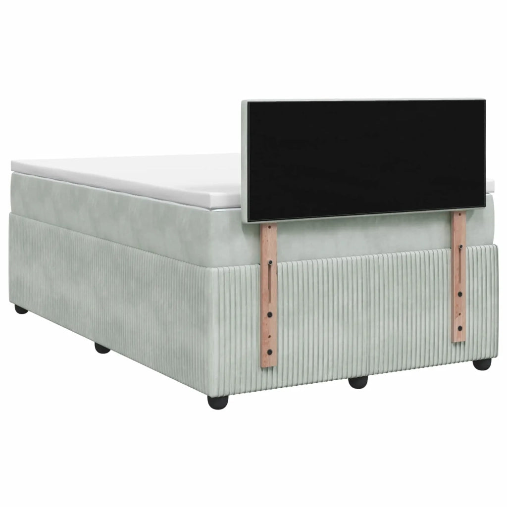 Letto box spring con materasso Grigio Chiaro 120 x 200 cm 3451655