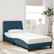 Letto con Materasso Blu 90x190 cm in Velluto 3208632