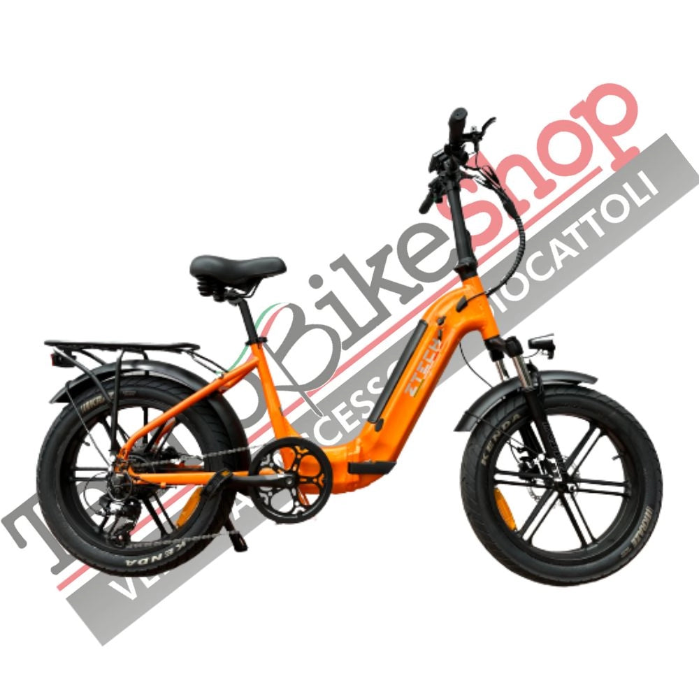 Bicicletta Elettrica Z-Tech ZT-89-K KRONOS 250/500W 48V13Ah Batteria Litio-Arancione
