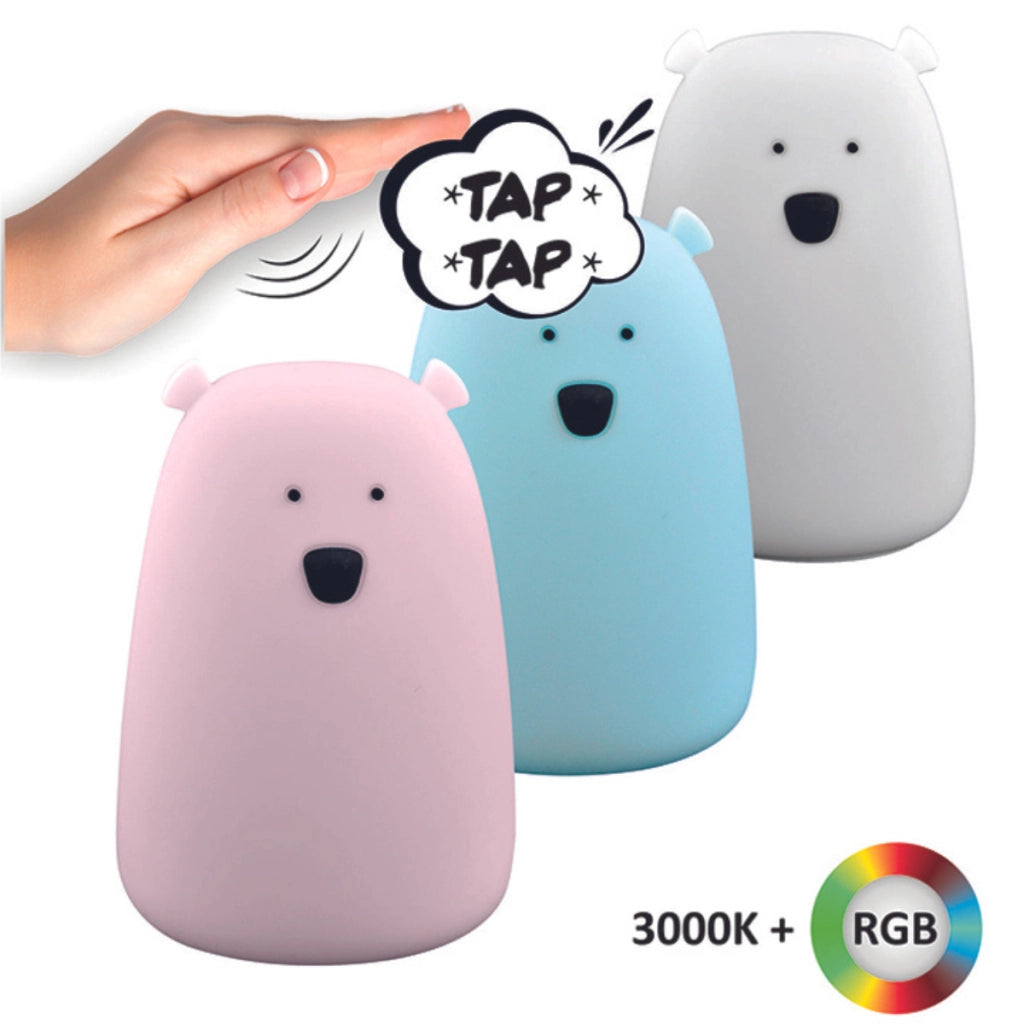 Lampada LED silicone Orsetto RGBW ricaricabile USB Polux