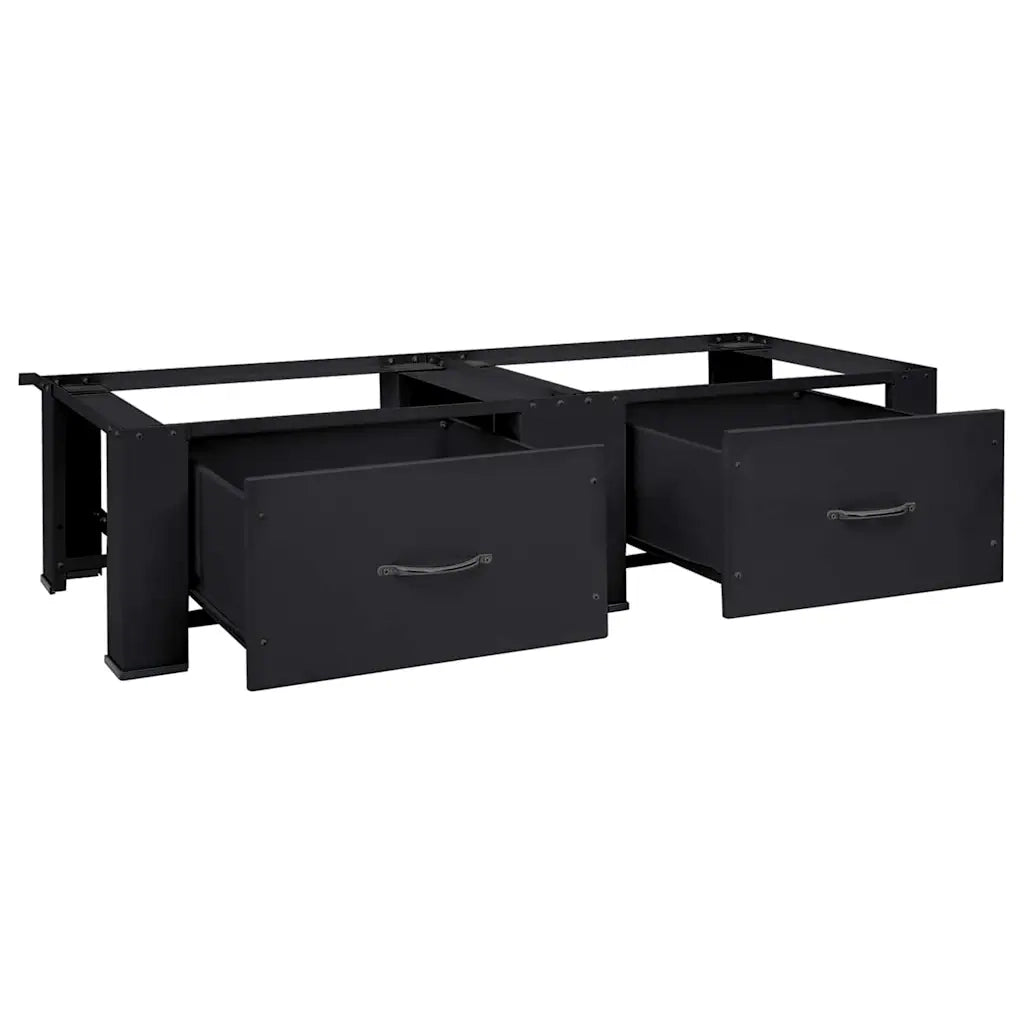 Pedestallo per Lavatrice 2 pcs Nero 127 x 54,5 x 32,5 cm 42022036
