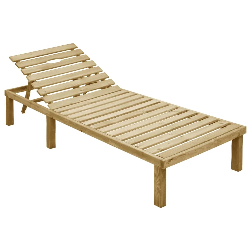 Lettino prendisole sedia a sdraio lettino prendisole letto da giardino mobili da esterno per patio 200 cm con cuscino blu legno di pino impregnato 02_0012308