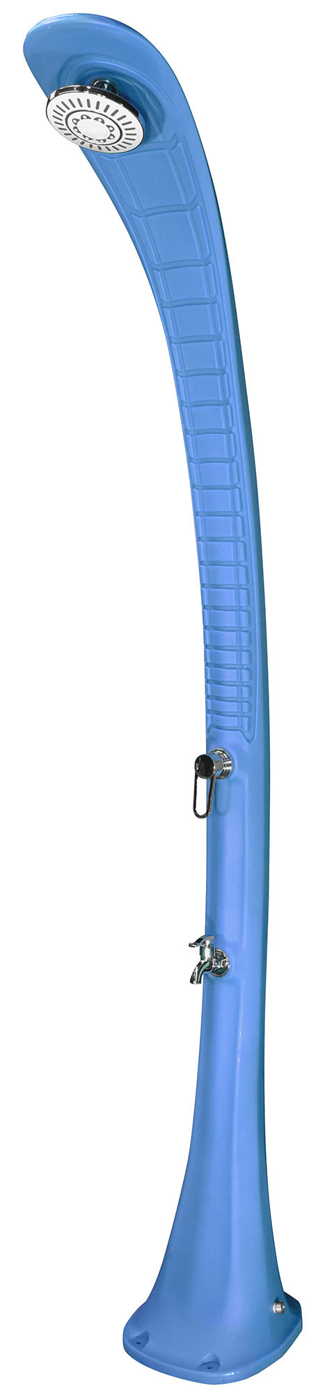 Doccia Solare da Giardino 32L Miscelatore e Lavapiedi Blu