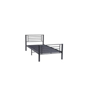 Letto SAMMY – 90x200 cm in metallo colore grigio scuro con rete inclusa