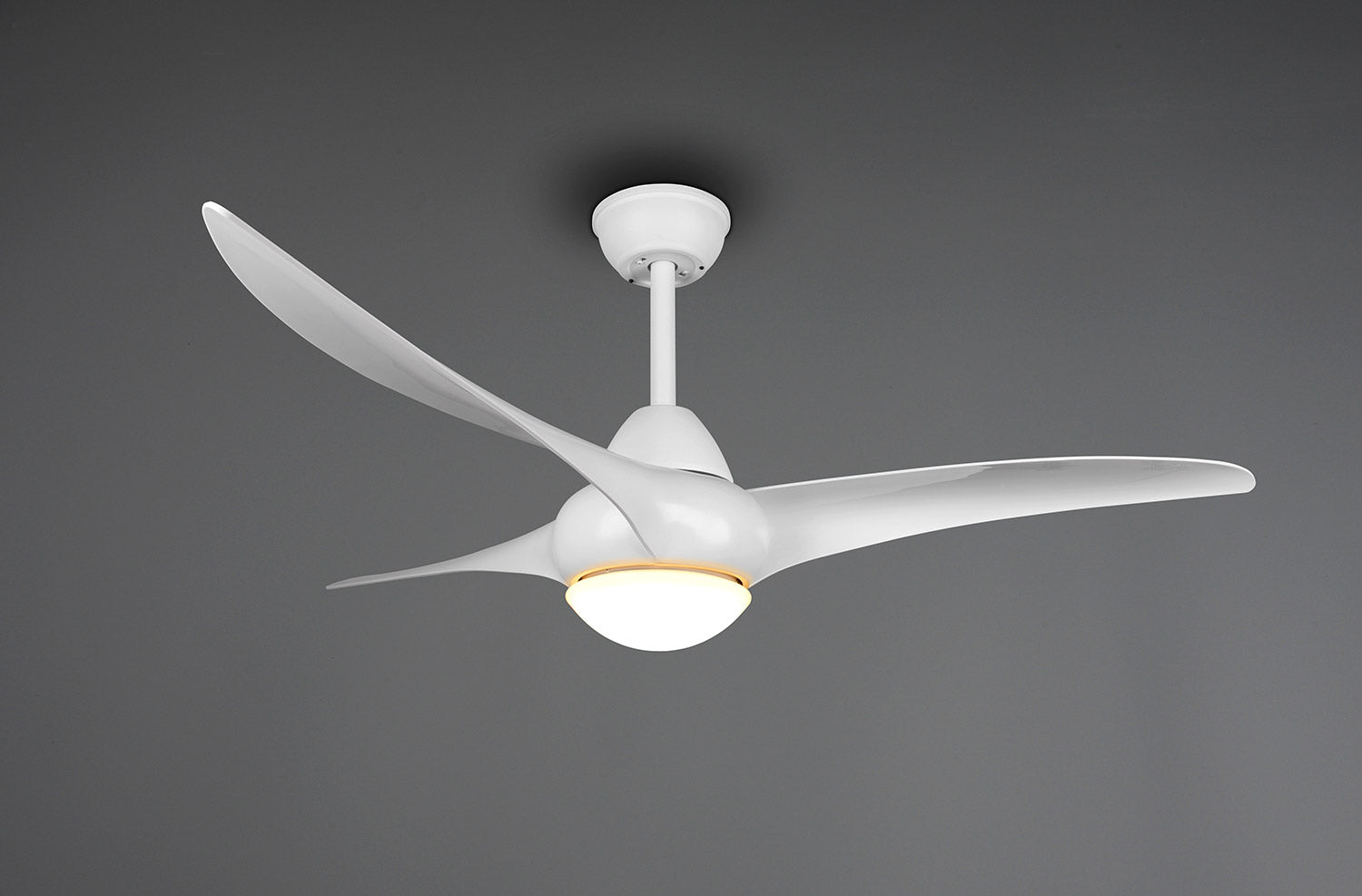 Ventilatore da Soffitto con 3 Pale e Lampada LED SMD Ø145 cm 3 Velocità Bianco Opaco