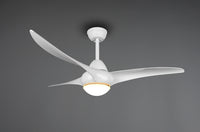 Ventilatore da Soffitto con 3 Pale e Lampada LED SMD Ø145 cm 3 Velocità Bianco Opaco
