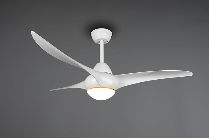 Ventilatore da Soffitto con 3 Pale e Lampada LED SMD Ø145 cm 3 Velocità Bianco Opaco