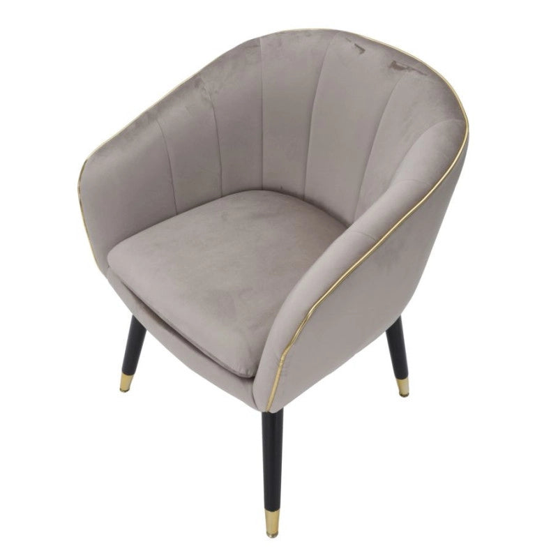 Poltrona Paris Grigia/gold cm 62x58x78