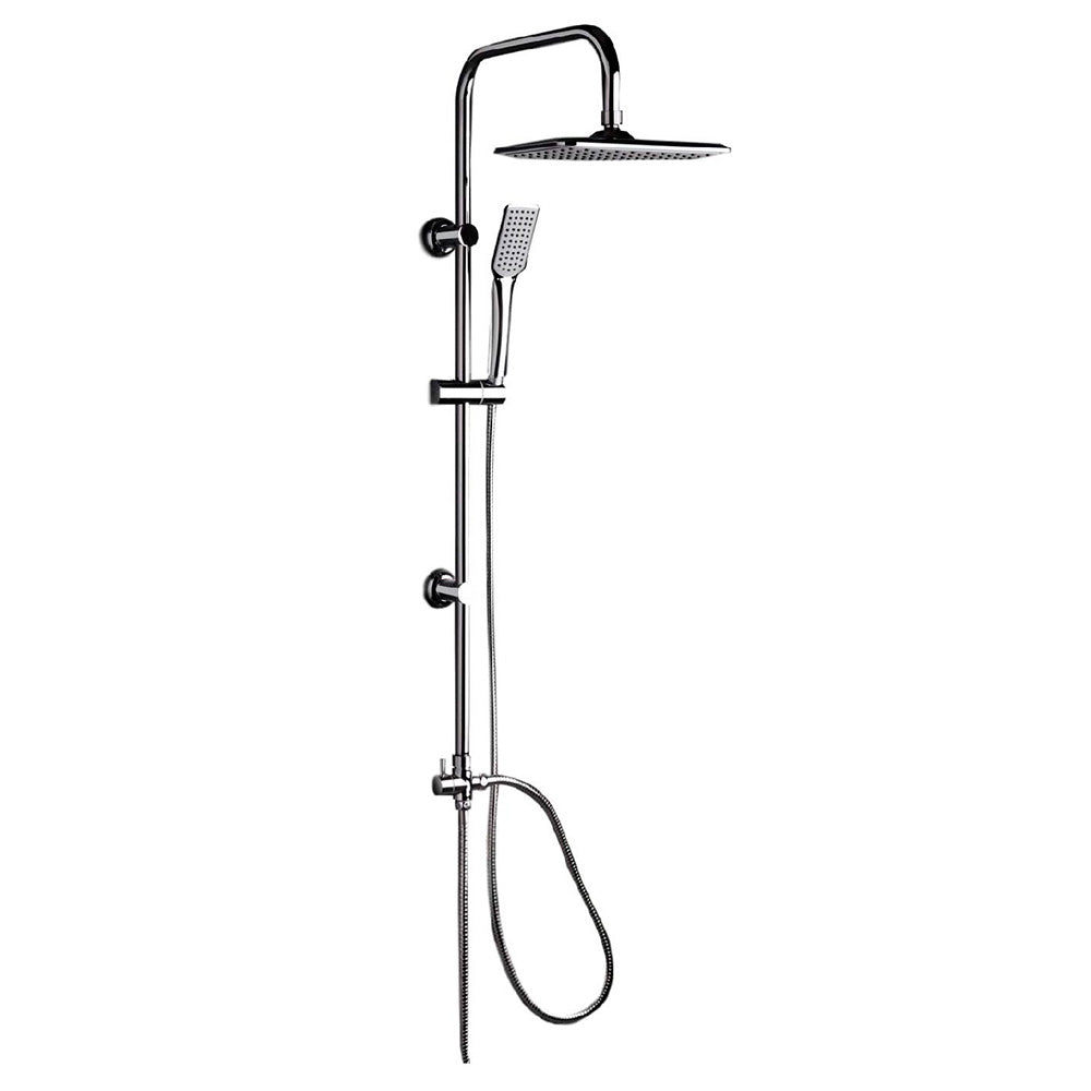 Colonna Doccia a Ponte Soffione 19x25cm Doccetta Acciaio Cromato