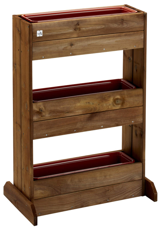 Ortofiore Diritto con Vaschette 71x43xh103 cm in Legno FSC Castagno